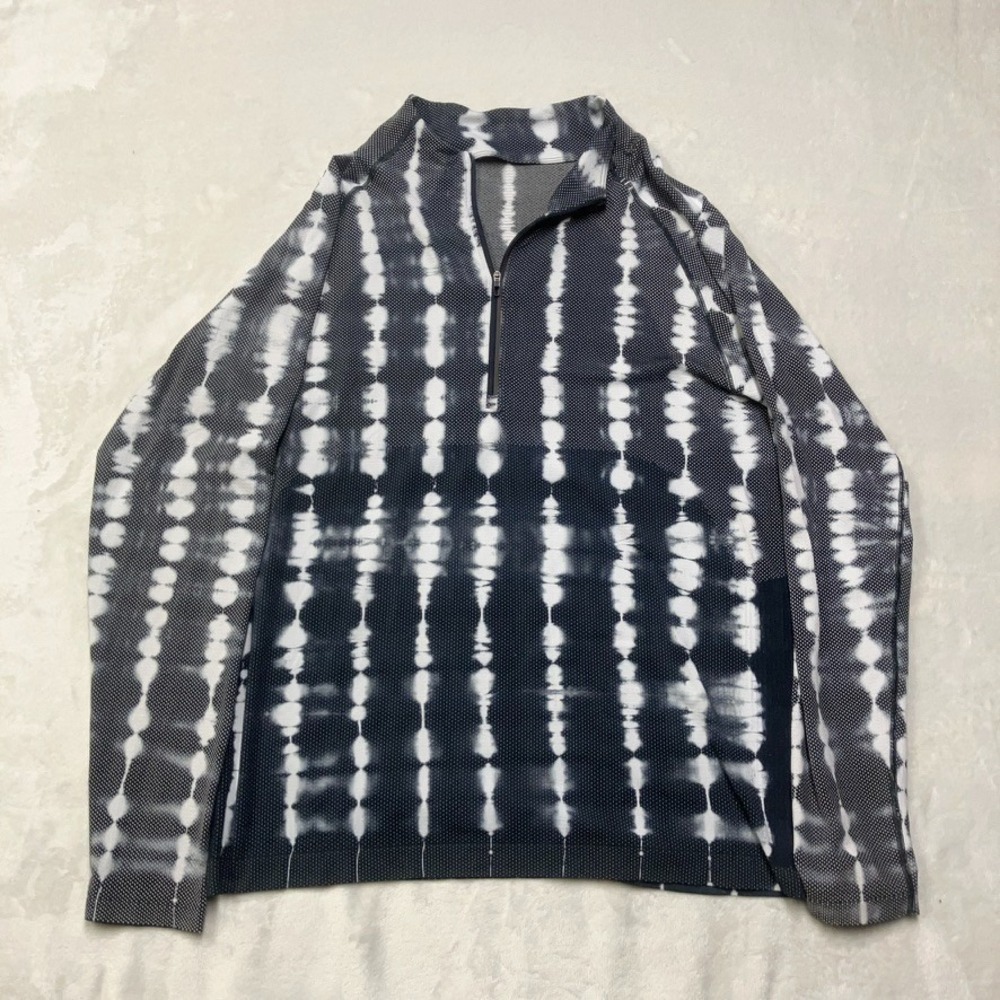 Lululemon Mens Large Metal Vent Tech 2.0 1/2 Zip Pullover Shibori‎ Dye